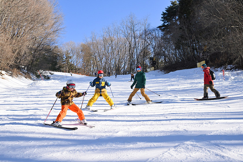 浅間山を見ながら楽しく滑れる「ラルゴコース」