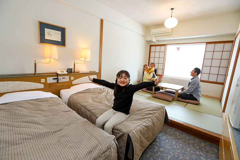 スキーイン、スキーアウトができる「斑尾高原ホテル」